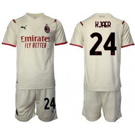 Tenue AC Milan Simon Kjaer 24 Enfant Exterieur 2021-2022 Maillot de Foot